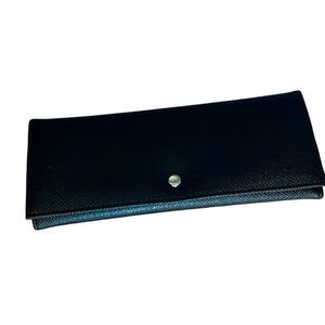 WOLF Black Long Travel Wallet Clutch
